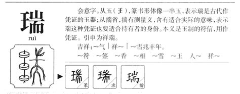 瑞名字意思|瑞字取名寓意及含义